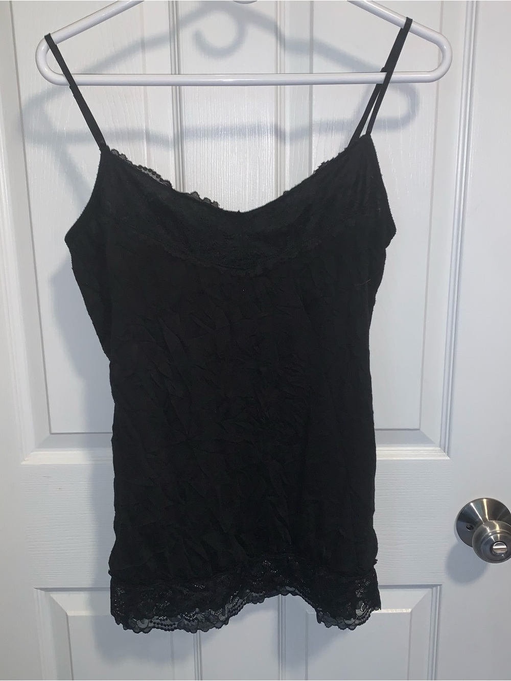 Maurices Black Lace-Edge Camisole Tank